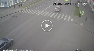 U-turn at an intersection - how NOT to do it