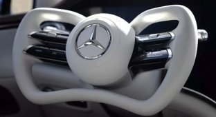 Новые автомобили Mercedes-Benz получат штурвал вместо круглого руля (3 фото + 1 видео)