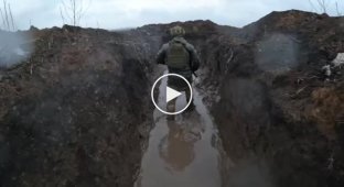 Ukrainian trenches near Bakhmut