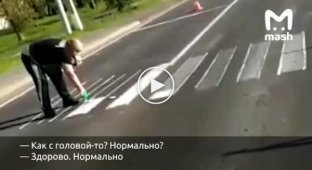 В Новой Москве задержали мужчину за самодельную пешеходную дорожку