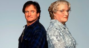 How the film "Mrs. Doubtfire" was filmed: footage from the filming and 18 interesting facts about the film (25 photos)