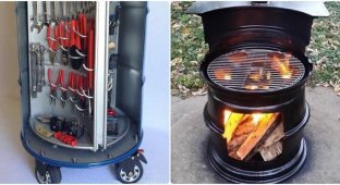 14 cool ideas of what you can make from a steel barrel with your own hands (15 photos)