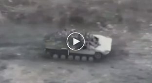 Подрыв на минах российской БМП с десантом на Авдеевском направлении