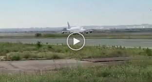 In Italy, the plane lost a wheel immediately after takeoff