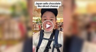 In Japan, they sell chocolate in slices