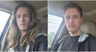 15 photos in the style of "Before and after" with cardinal male transformations (15 photos)