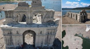 In Mexico, the drought completely exposed the flooded old church (8 photos)