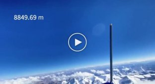 Использование дрона на горе Эверест