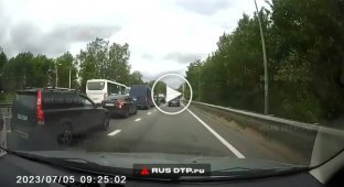 Triangle, fool. The driver became ill at the wheel