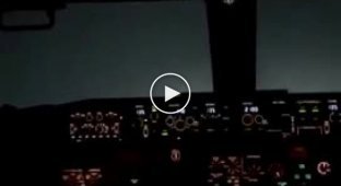 Посадка в Домодедово самолета при минимальной видимосте