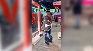 An electric bike that folds to the size of a bag