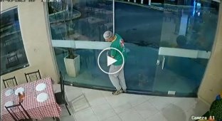 When a glass door goes badly, you need to apply force