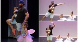 Отец поддержал свою дочь на сцене и стал звездой шоу (5 фото + 1 видео)