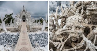 Рай и ад: причудливый Белый храм в Таиланде (32 фото)