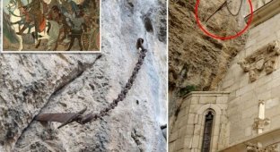 French Excalibur disappeared from the rock where it had been stuck for the last 1300 years (4 photos)