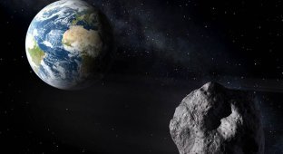 Крупный астероид едва разминулся с Землей, и следующий не заставит себя ждать (4 фото + 1 гиф)