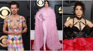 Images of stars on the red carpet of the Grammys (18 photos)