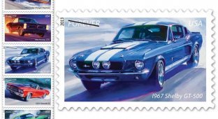 В США выпустили коллекцию марок с легендарными масл-карами (6 фото)