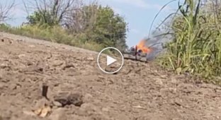 Detonation of the BC of the Russian tank T-80BV in the Zaporozhye region