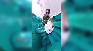 Мгновенное погружение на 40 метров в бассейне