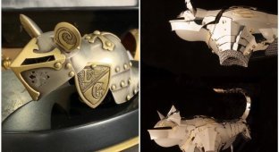 A jeweler makes unusual armor for cats and mice (16 photos + 1 video)