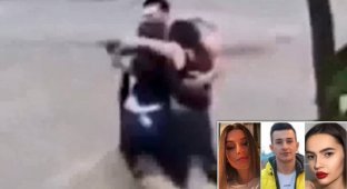 The last hug of friends in the middle of a flooded river (8 photos + 1 video)