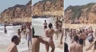 Мигранты взяли штурмом пляж шикарного отеля в Испании (10 фото + 1 видео)