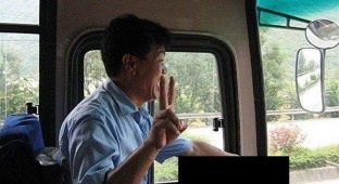 Китайский водитель автобуса (6 фото)