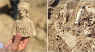 Statues from the 4th century BC unearthed in Italy (6 photos)