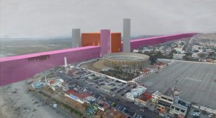 Мексиканские дизайнеры нарисовали "Стену Трампа" за $25 млрд. и она… розовая! (9 фото)