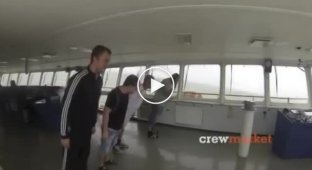 Sailors showed how they feel while rocking on a ship