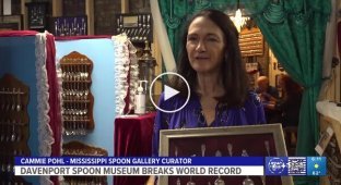 An American woman has collected 38,162 spoons and plans to set a record