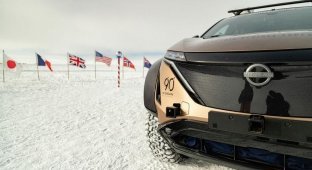 The expedition “from pole to pole” on the Nissan Ariya electric car has ended (5 photos)