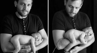 19 смешных семейных фотосессий с новорожденными