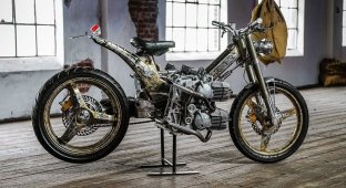 How you can, but don't have to do it - the rare 1976 Puch Maxi S was turned into a 5-cylinder moped (7 photos + 1 video)