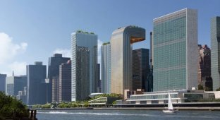 A complex of skyscrapers with unusual architecture will be built in New York (7 photos)