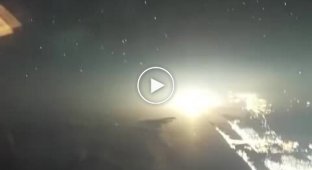 Falcon 9 rocket launch footage taken from an aircraft in Florida