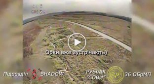 Unsuccessful attempt by the Russian military to shoot down a Ukrainian kamikaze drone in the Donetsk region