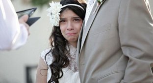 Трогательная история "свадьбы" 11-летней девочки (8 фото)