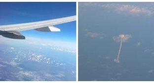 A view from an airplane window that will be remembered for a long time (3 photos + 1 video)