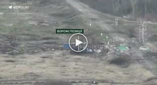 Пограничники нанесли огневые поражения по окопным линиям, блиндажам, траншеям, складам с боекомплектом россиян