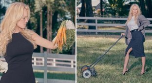 56-летняя Памела Андерсон снялась для канадского модного бренда, примерив на себя образ деловой огородницы (14 фото)