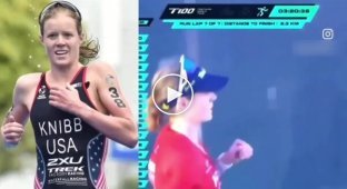 A sportswoman asked the cameraman not to film her from behind