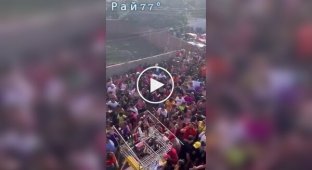 An escaped bull causes chaos at a carnival in Brazil
