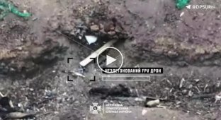 A Russian occupier hits a drone with a stick, so what could possibly go wrong?