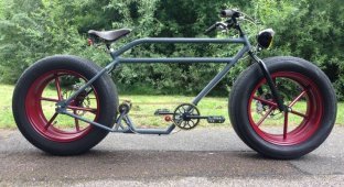 Постройка велосипеда с колесами от автомобиля (36 фото + 1 видео)