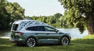 Электрическую Skoda Enyaq превратили в компактный дом на колёсах (9 фото)