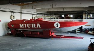 Скоростной катер Miura с двумя двигателями Lamborghini V12 отправляется на аукцион (13 фото)
