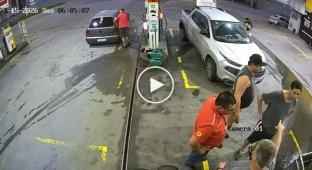 Мужчина пытался спалить заправку в Бразилии