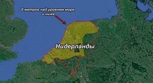 Как Нидерланды находятся ниже уровня моря, но страну при этом не затапливает? (4 фото)